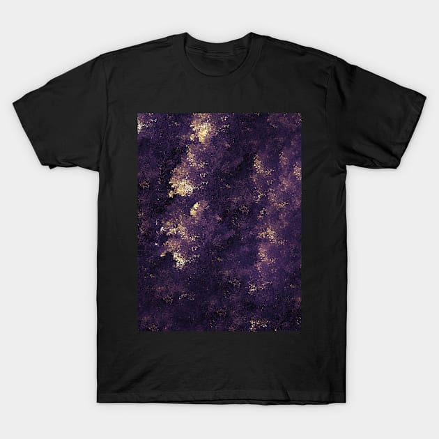 Violet Sunset Forest Scenic View T-Shirt by Cottonbutton